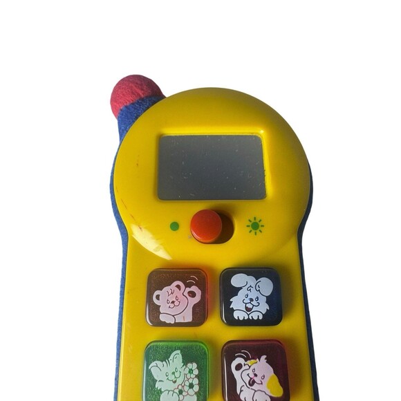 Vintage VTech Little Tiny Touch Phone Lights Up Rare Blue Velvet Animals Works - Picture 4 of 16